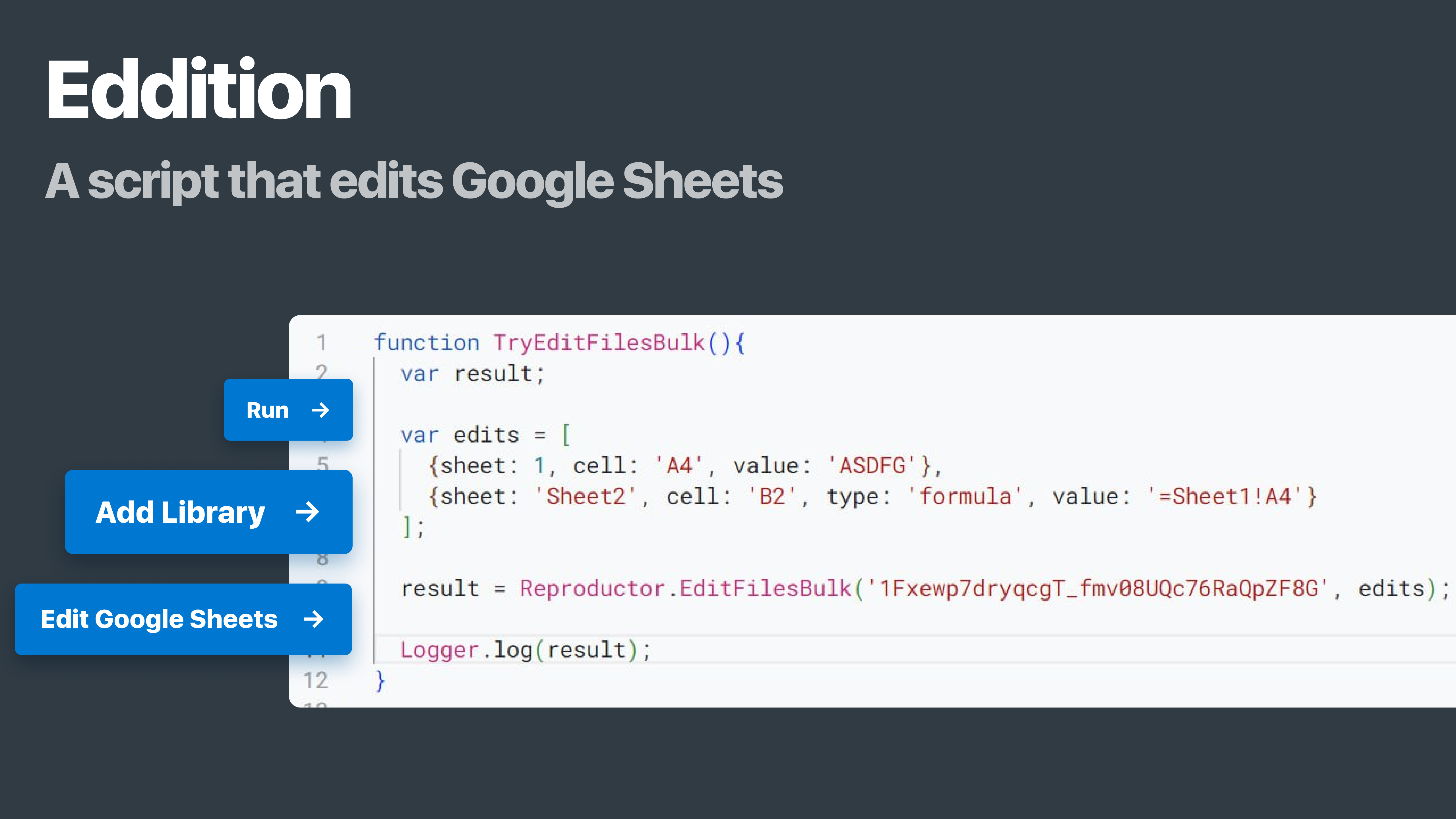 A script that edits Google spreadsheets (the required number, in the desired folder, the same or with the necessary changes).