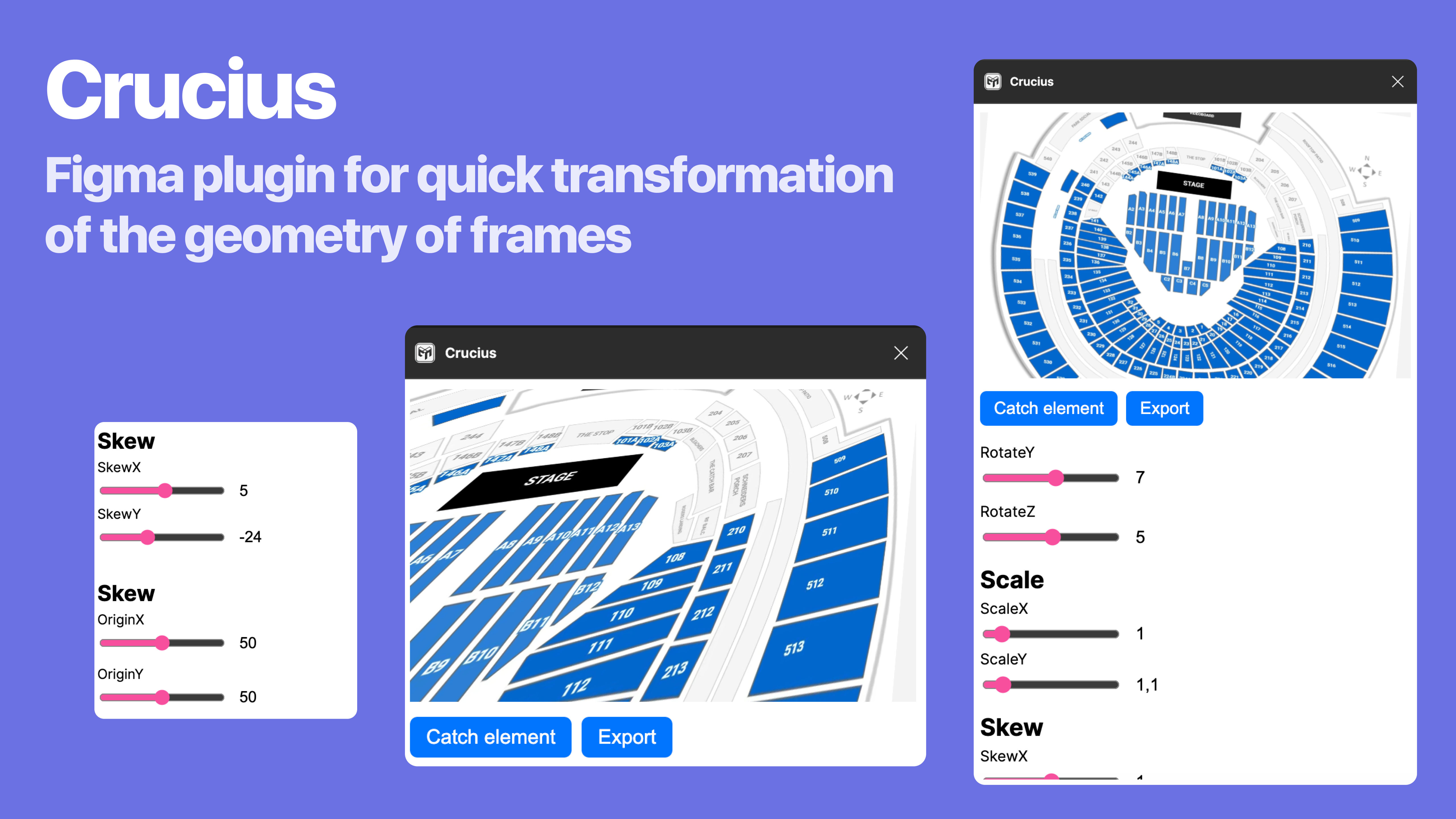 Figma plugin for quick transformation of the geometry of images/objects/frames